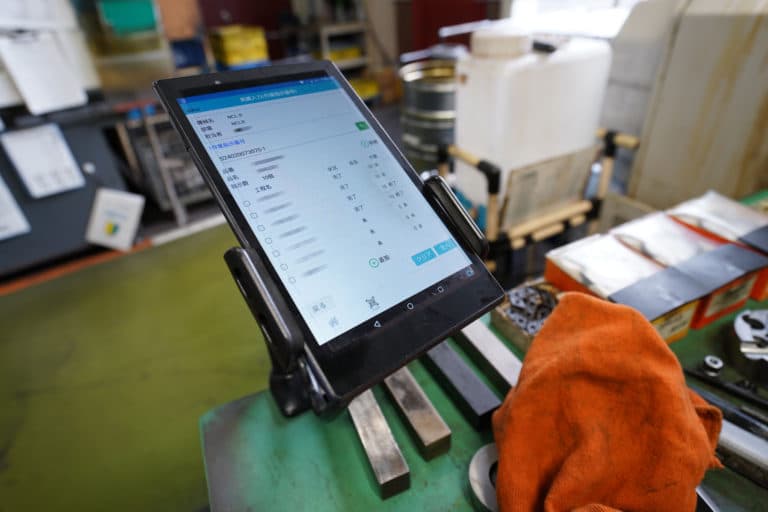 スマートフォン実績入力の様子3