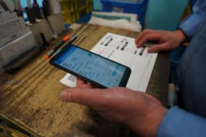 スマートフォン実績入力の様子4